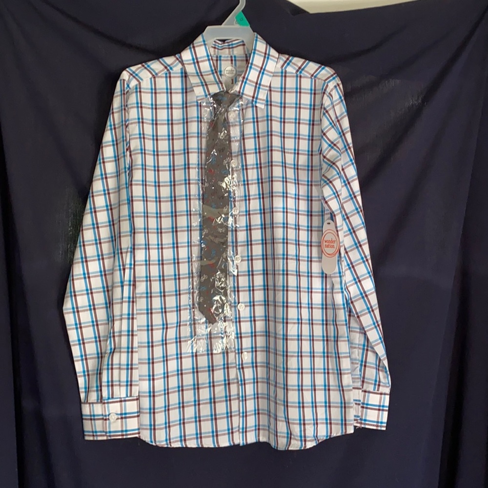Boys Dress Shirt With Clip on Tie